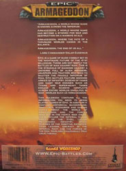 Epic: Armageddon rulebook back cover